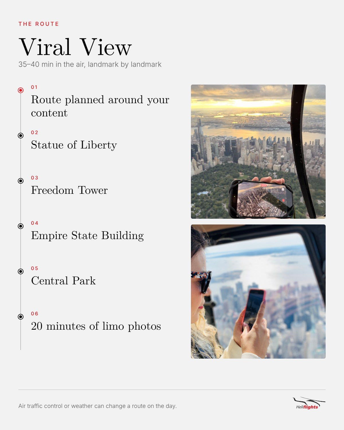 Viral View, route and landmarks