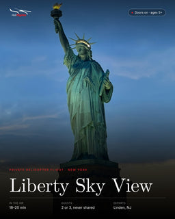 Tour privado en helicóptero Liberty Sky View con puertas cerradas