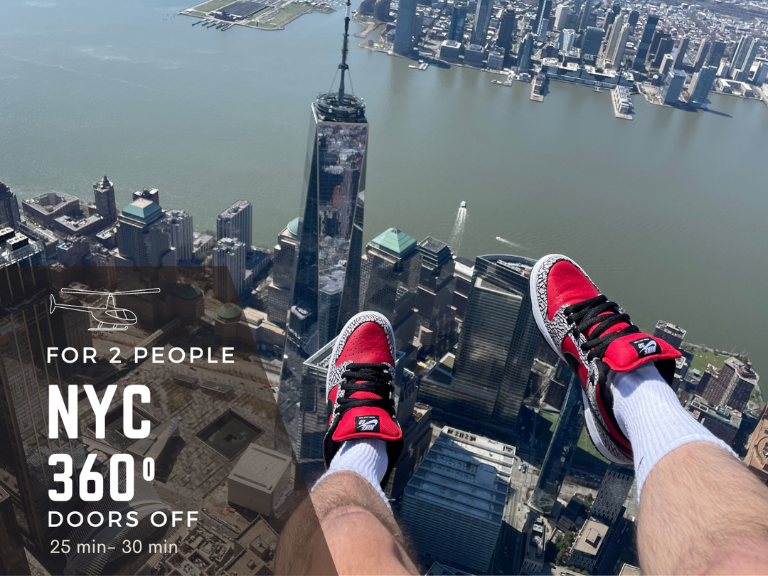 NYC 360º DOORS OFF / 25-30 MIN / FOR TWO PEOPLE – Heliflights Helicopter  Experience New York City